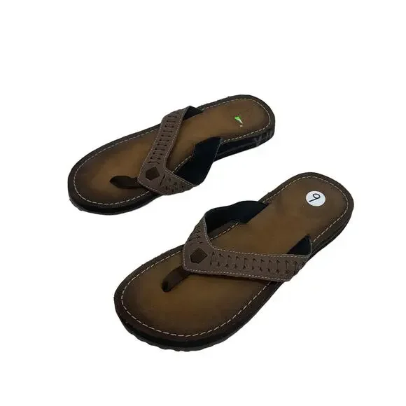 Clarks | Shoes | Clarks Mens Brown Synthetic Flip Flop  display picture 1